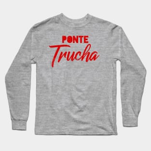 Ponte Trucha - vintage red design Long Sleeve T-Shirt